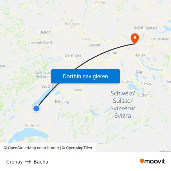 Cronay to Bachs map