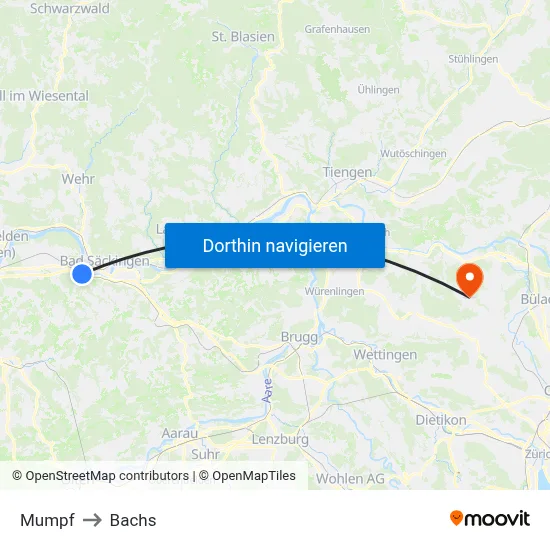 Mumpf to Bachs map