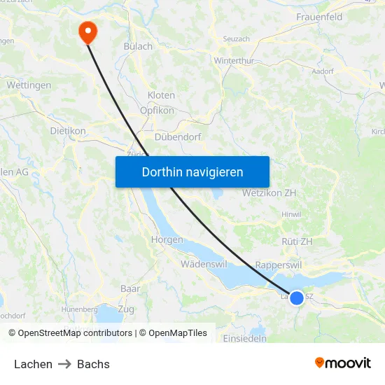 Lachen to Bachs map