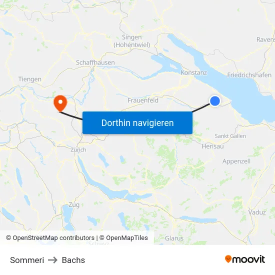 Sommeri to Bachs map