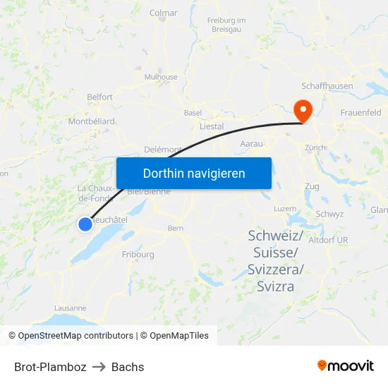 Brot-Plamboz to Bachs map