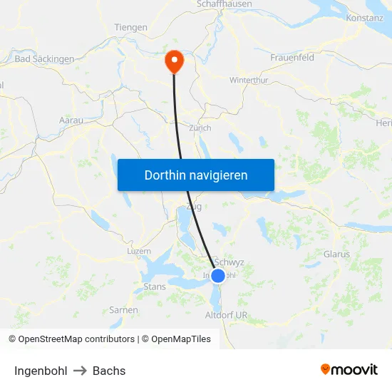 Ingenbohl to Bachs map