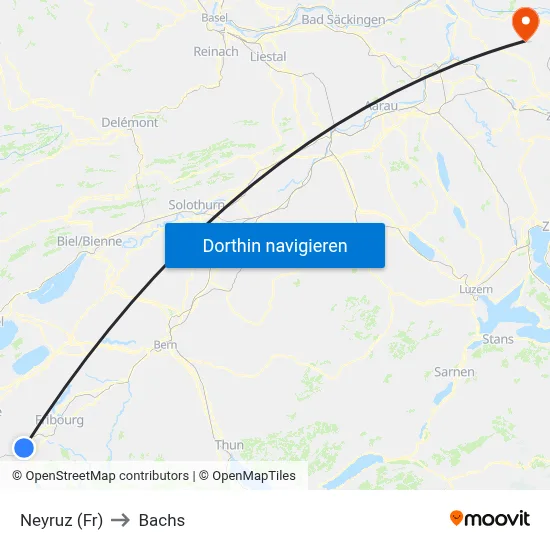 Neyruz (Fr) to Bachs map