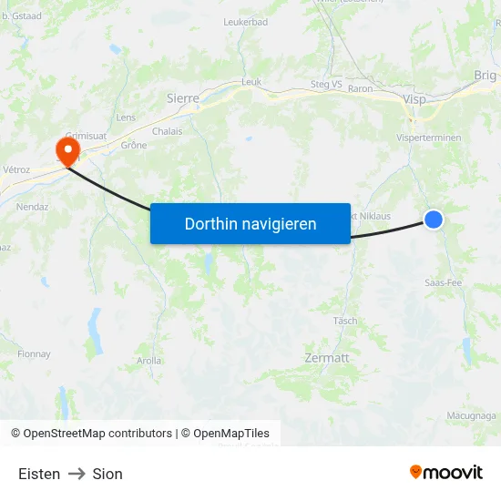 Eisten to Sion map