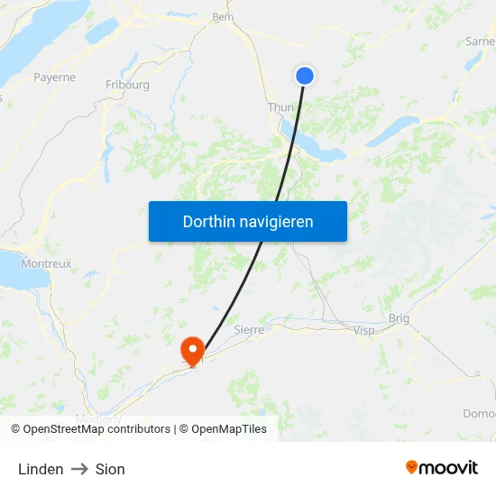 Linden to Sion map