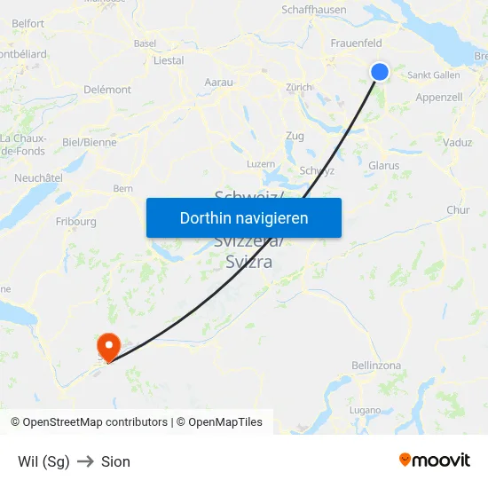 Wil (Sg) to Sion map