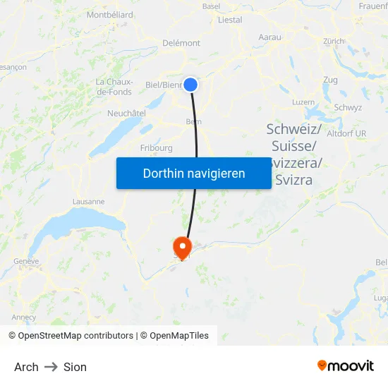 Arch to Sion map