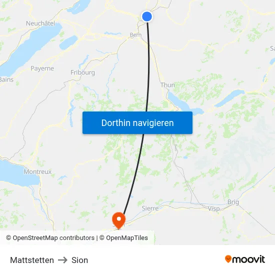 Mattstetten to Sion map