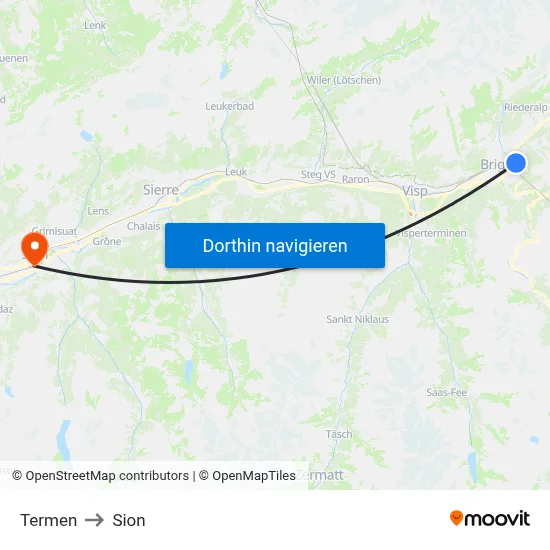 Termen to Sion map