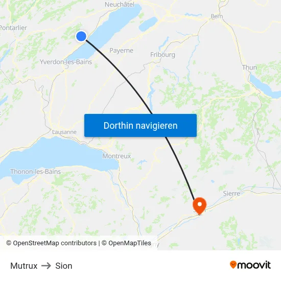 Mutrux to Sion map
