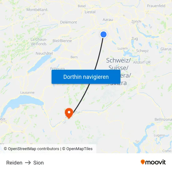 Reiden to Sion map