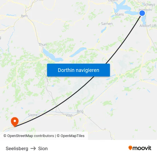 Seelisberg to Sion map