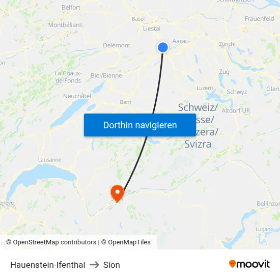 Hauenstein-Ifenthal to Sion map