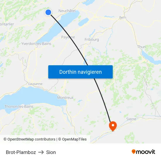 Brot-Plamboz to Sion map