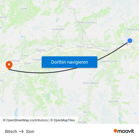 Bitsch to Sion map