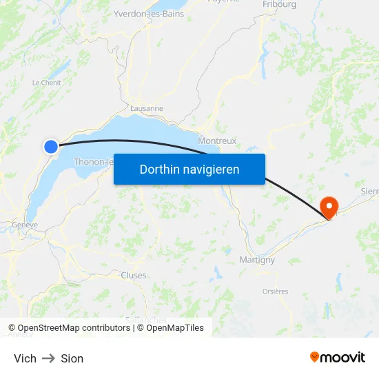 Vich to Sion map