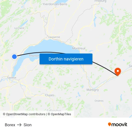 Borex to Sion map