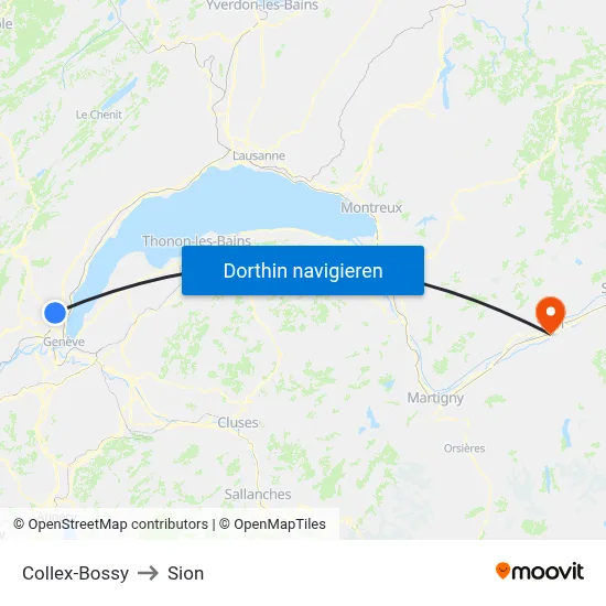 Collex-Bossy to Sion map