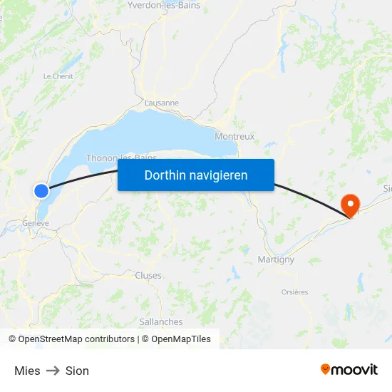 Mies to Sion map