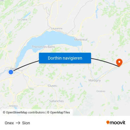 Onex to Sion map