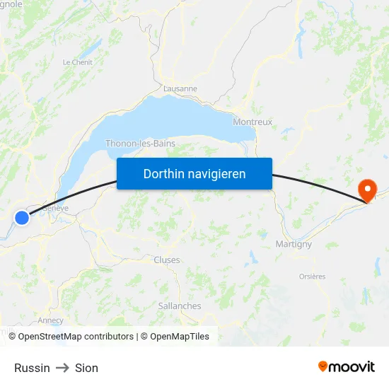 Russin to Sion map