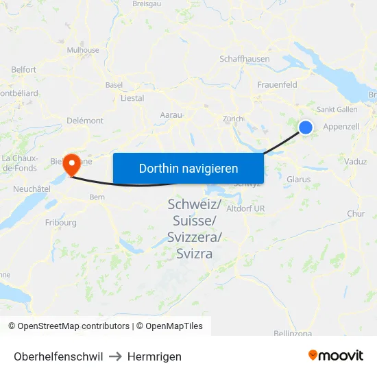 Oberhelfenschwil to Hermrigen map