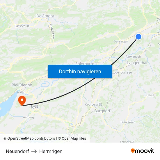Neuendorf to Hermrigen map