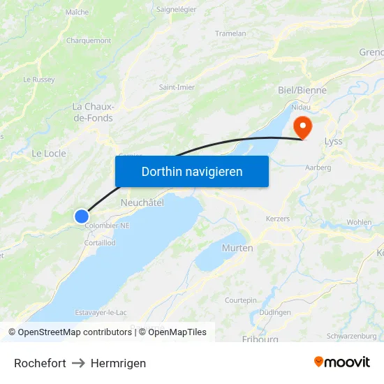 Rochefort to Hermrigen map