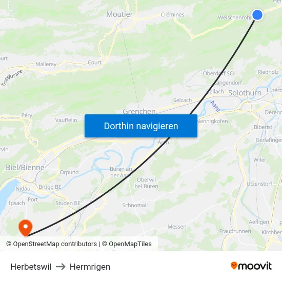 Herbetswil to Hermrigen map