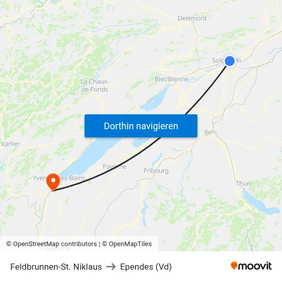 Feldbrunnen-St. Niklaus to Ependes (Vd) map
