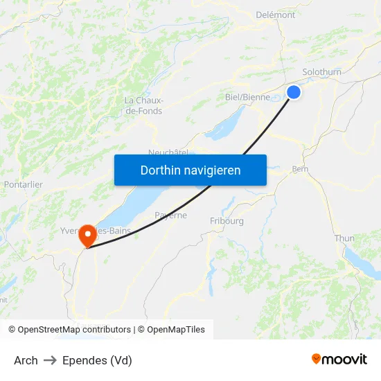 Arch to Ependes (Vd) map