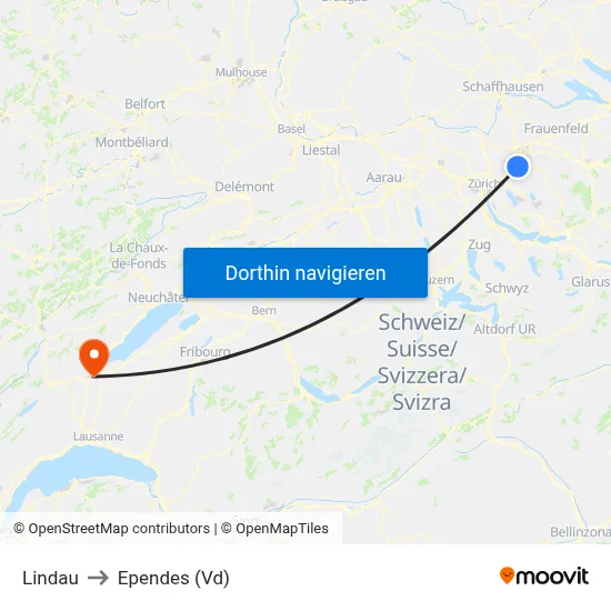 Lindau to Ependes (Vd) map