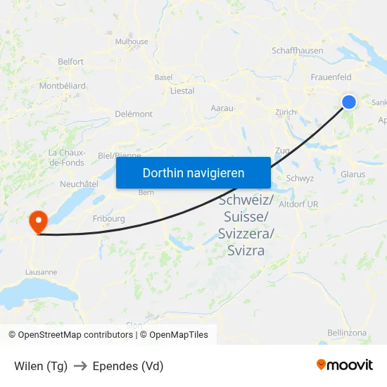 Wilen (Tg) to Ependes (Vd) map