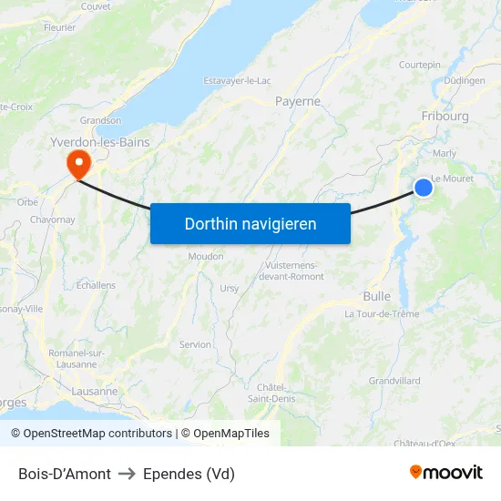 Bois-D’Amont to Ependes (Vd) map
