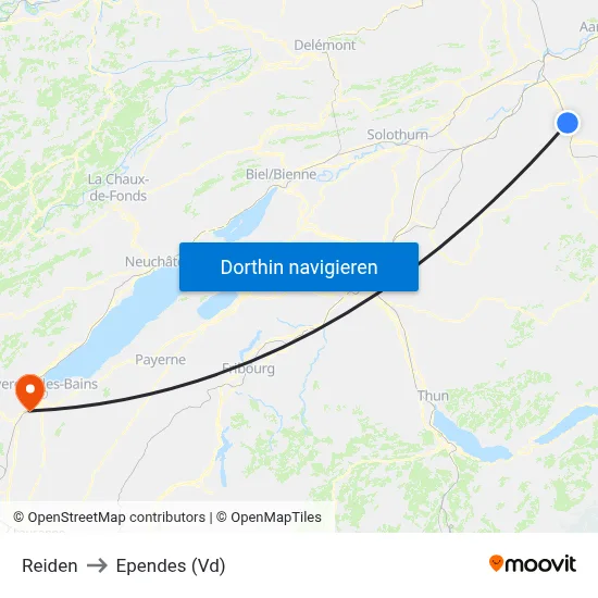 Reiden to Ependes (Vd) map