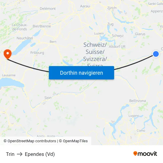 Trin to Ependes (Vd) map