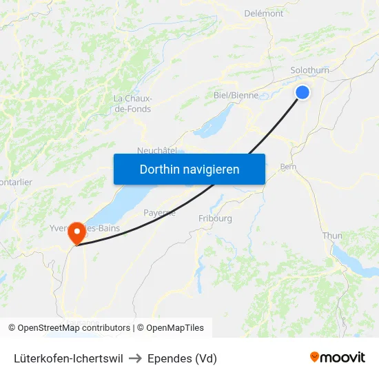 Lüterkofen-Ichertswil to Ependes (Vd) map