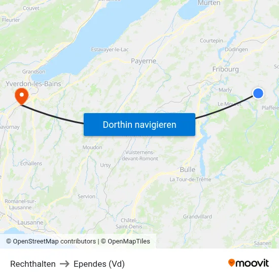 Rechthalten to Ependes (Vd) map