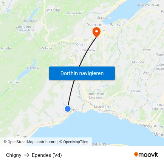 Chigny to Ependes (Vd) map