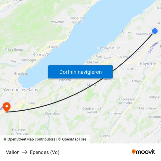 Vallon to Ependes (Vd) map