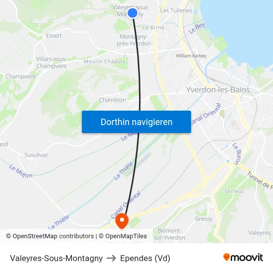 Valeyres-Sous-Montagny to Ependes (Vd) map