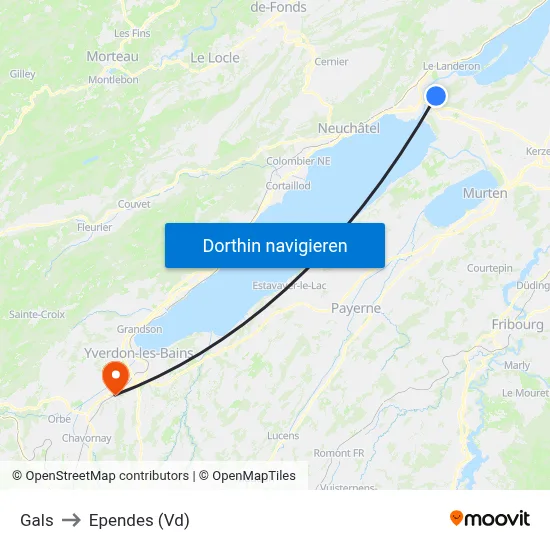 Gals to Ependes (Vd) map