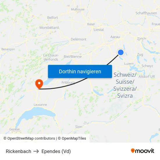 Rickenbach to Ependes (Vd) map