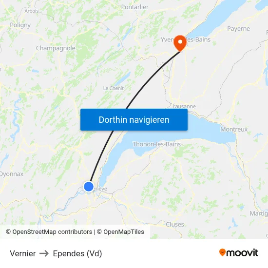 Vernier to Ependes (Vd) map