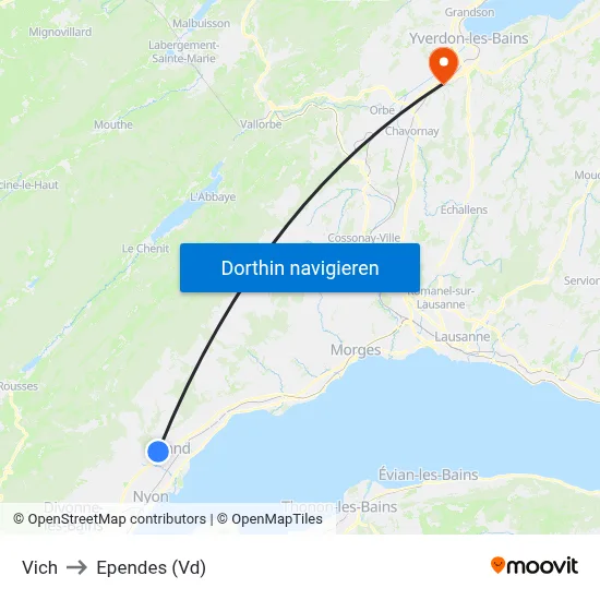Vich to Ependes (Vd) map
