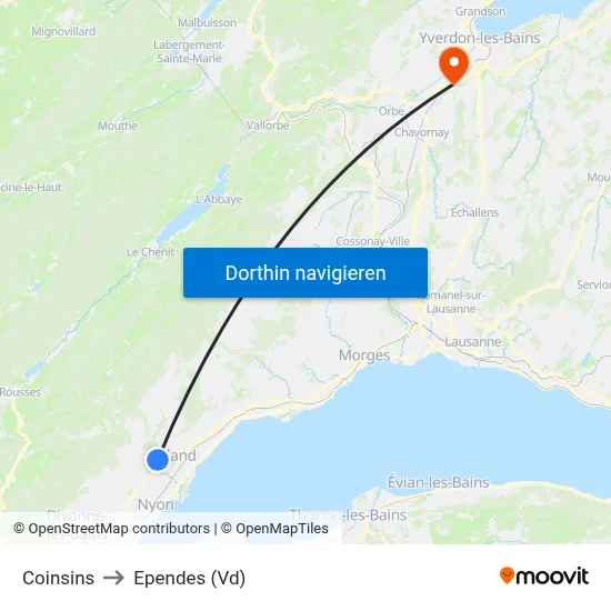 Coinsins to Ependes (Vd) map