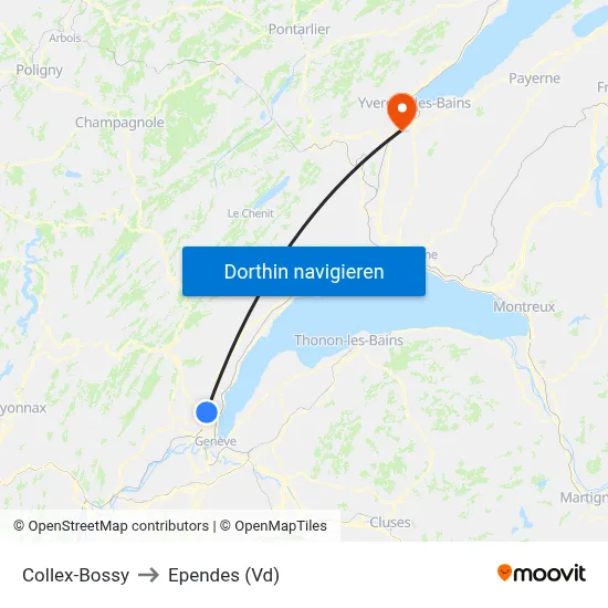 Collex-Bossy to Ependes (Vd) map