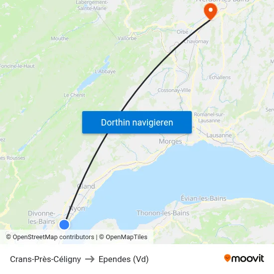 Crans-Près-Céligny to Ependes (Vd) map