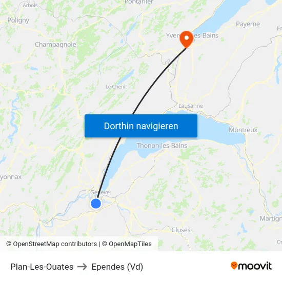 Plan-Les-Ouates to Ependes (Vd) map