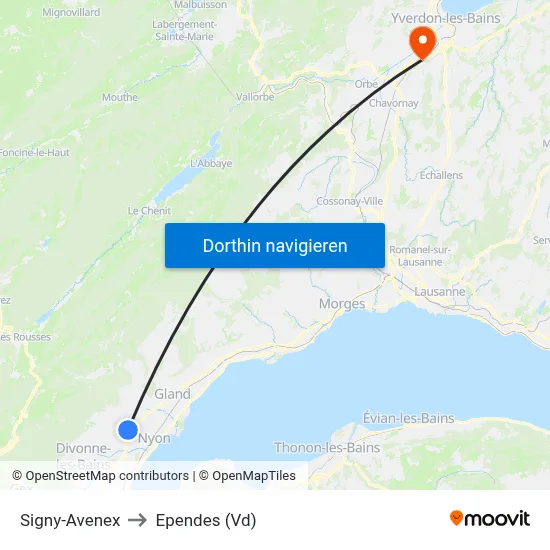 Signy-Avenex to Ependes (Vd) map